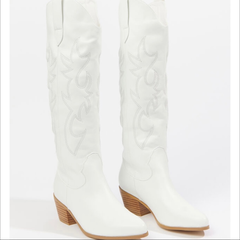 White Cowboy Boots by Altar’d State